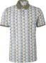 No Excess Poloshirt Print Blauw Groen Blauw Heren - Thumbnail 1