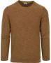 No Excess Pullover crewneck slub garment dyed dark fudge Bruin Heren - Thumbnail 1