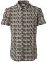 No Excess Overhemd Lange Mouw Short Sleeve Overhemd Print Groen - Thumbnail 1