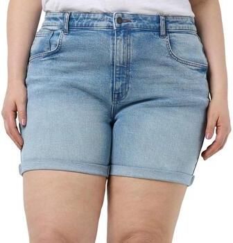 NOISY MAY Curve high waist denim short light blue denim - Foto 4