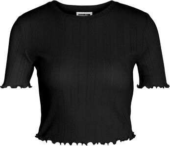 Noisy May Delicate Babylock Detail Blouse Black Dames