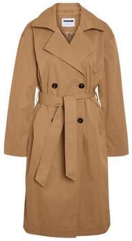NOISY MAY trenchcoat jas NMMANYA met ceintuur lichtbruin