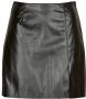 Noisy May Zwarte Leren Hoge Taille Split Rok Black Dames - Thumbnail 2