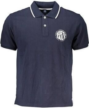 North Sails Blauw Katoenen Poloshirt met Korte Mouwen Blue Heren