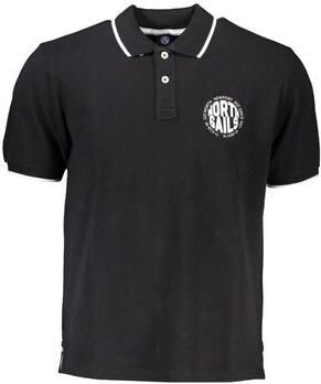 North Sails Zwarte Katoenen Poloshirt met Contrastdetails Black Heren