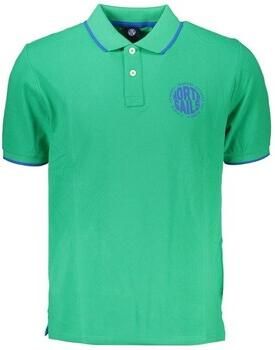 North Sails Groene Polo met Korte Mouwen Contrast Logo Print Green Heren - Foto 2