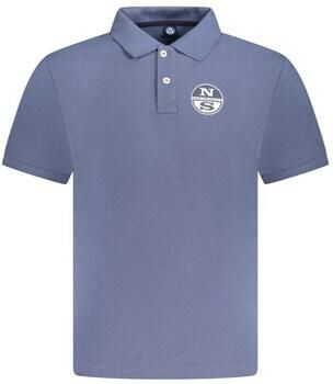 North Sails Blauw Katoenen Poloshirt voor Mannen Blue Heren