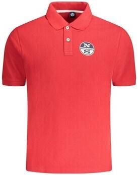 North Sails Rode Katoenen Poloshirt Klassieke Stijl Red Heren