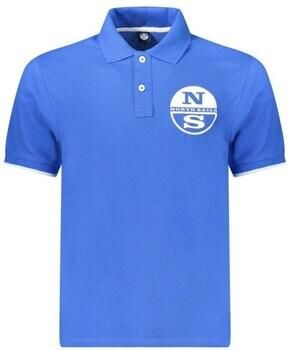 North Sails Blauw Katoenen Poloshirt Klassiek Ontwerp Blue Heren