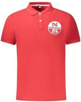 North Sails Rode Katoenen Poloshirt Klassiek Ontwerp Red Heren