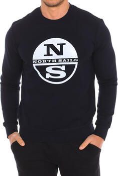 North Sails Zwart Logo Print Crewneck Sweatshirt voor Heren Blauw Heren - Foto 3