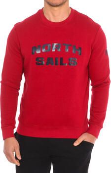 North Sails Rode Katoenen Trui met Lange Mouwen en Logo Print Red Heren - Foto 5