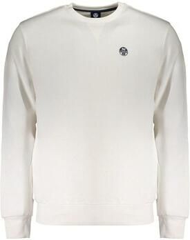 North Sails Geborsteld katoenen sweatshirt met applicatielogo White Heren