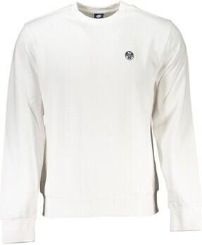 North Sails Geborsteld Katoenen Sweatshirt met Applique Logo White Heren