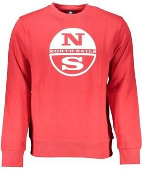 North Sails Geborsteld Katoenen Sweatshirt met Bedrukt Logo Red Heren
