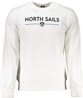 North Sails Sweatshirt met Logo Print en Geborstelde Stof White Heren