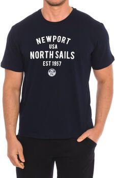 North Sails Blauwe Ronde Hals Korte Mouw T-shirt Blue Heren - Foto 2