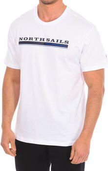 North Sails Print Logo Korte Mouw Katoenen T-Shirt White Heren - Foto 6