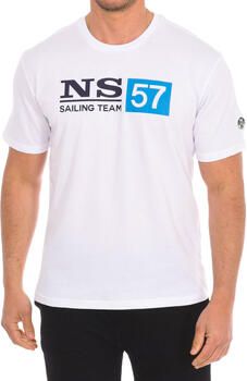 North Sails Katoenen T-shirt Korte Mouwen White Heren