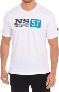 North Sails Katoenen T-shirt Korte Mouwen White Heren