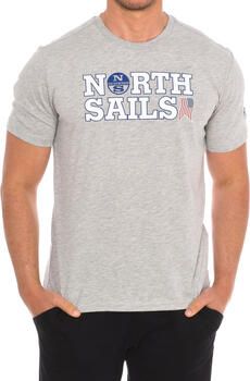 North Sails Korte mouwen ronde hals katoenen T-shirt Gray Heren