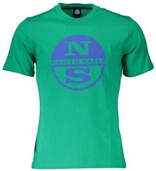 North Sails Groen Katoenen Heren T-shirt met Nautische Flair Green Heren