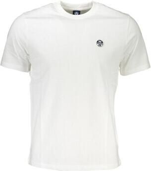 North Sails Katoenen T-shirt met korte mouwen en logo White Heren
