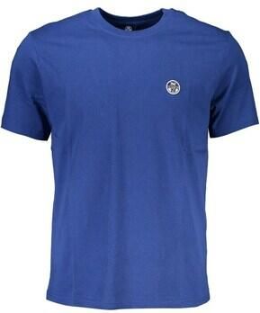 North Sails T-shirt met korte mouwen en logo-applicatie Blue Heren