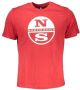 North Sails Rode Print T-shirt met Korte Mouwen Red Heren - Thumbnail 2