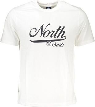 North Sails Katoenen T-shirt met print en korte mouwen White Heren