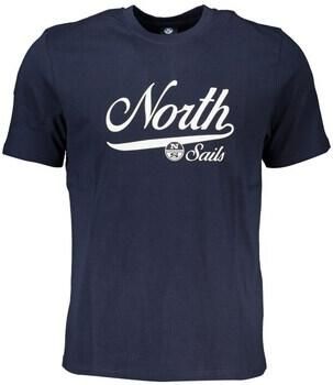 North Sails Stijlvol Blauw Print Crew Neck T-Shirt Blue Heren