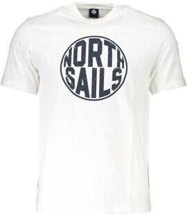 North Sails Print Logo Korte Mouw Katoenen T-Shirt White Heren