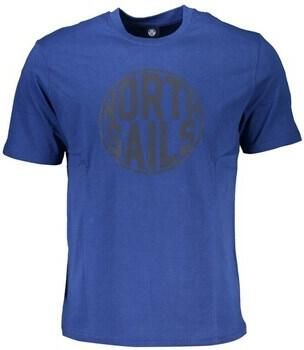 North Sails Blauw Katoenen Bedrukt Logo T-Shirt Blue Heren