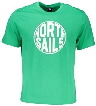 North Sails Groene T-shirt met korte mouwen en logo Green Heren