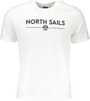 North Sails Print Logo Korte Mouw Katoenen T-Shirt White Heren