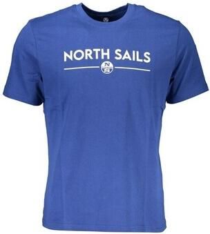 North Sails Blauw Bedrukt Crew Neck T-Shirt Mannen Blue Heren