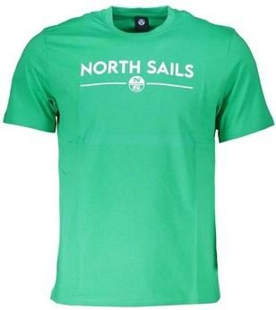 North Sails Groene Katoenen Logoprint T-shirt Green Heren