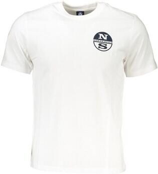 North Sails Print Logo Korte Mouw Katoenen T-Shirt White Heren