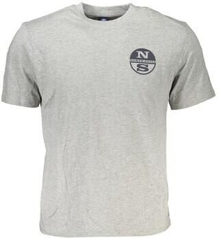 North Sails Bedrukt katoenen T-shirt met ronde hals Gray Heren