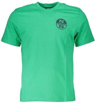 North Sails Groene T-shirt met korte mouwen en logo Green Heren