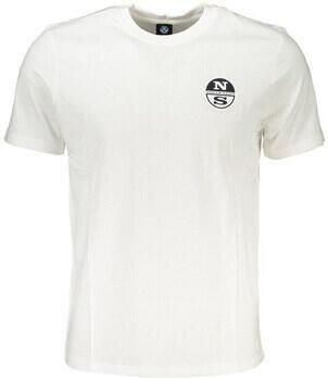 North Sails Print Logo Korte Mouw Katoenen T-Shirt White Heren - Foto 2