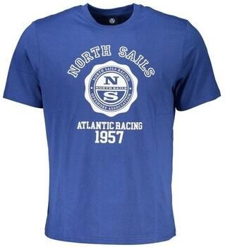 North Sails Blauw Katoen Print Logo T-Shirt Blue Heren - Foto 2