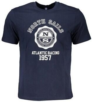 North Sails Blauw T-shirt met Korte Mouwen en Logo Print Blue Heren - Foto 2