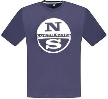 North Sails Blauw Katoenen T-Shirt | Stijl: Nosa-33765 Blue Heren