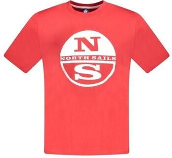 North Sails Rood Katoenen T-shirt Textiel Red Heren