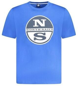 North Sails Blauw Grafisch Print Katoenen T-Shirt Blue Heren