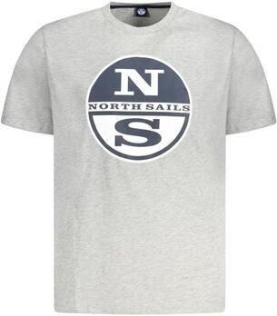 North Sails Grafisch Katoenen Crew Neck T-Shirt Gray Heren