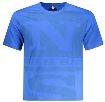North Sails Blauw Crew Neck Katoenen T-shirt Blue Heren