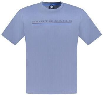 North Sails Blauw Katoenen T-Shirt | Stijl: Nosa-33738 Blue Heren