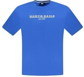 North Sails Blauw Katoen Crew Neck T-Shirt Blue Heren